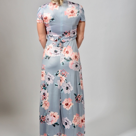 Floral Print Turtle Maxi Dress - Picture 4 of 5